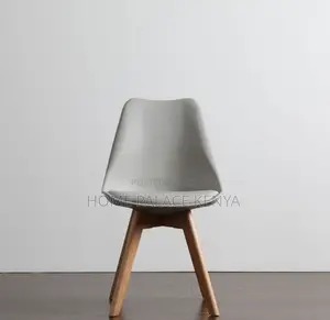 Dining Chair: Luma Padded Plastic Seat With Solid Wooden Legs