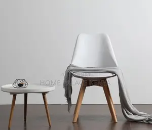 Dining Chair: Luma Padded Plastic Seat With Solid Wooden Legs
