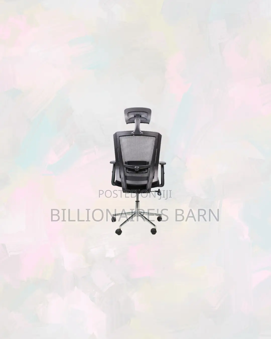Practical Black Mesh Office Chair With Headrest for Work From Home