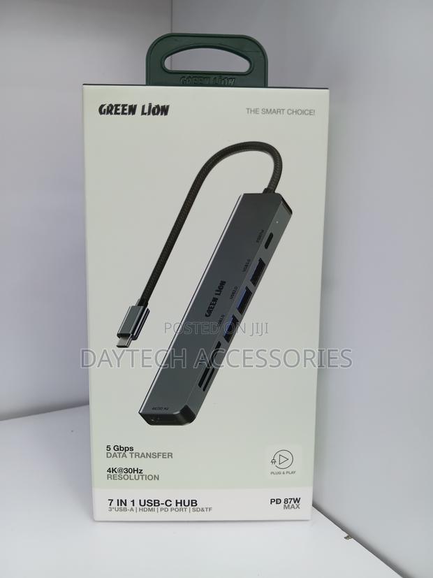 Green Lion 7-in-1 Usb-c Hub - Gray