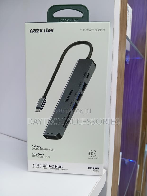 Green Lion 7-in-1 Usb-C Hub With Pd 87w Fast Charging