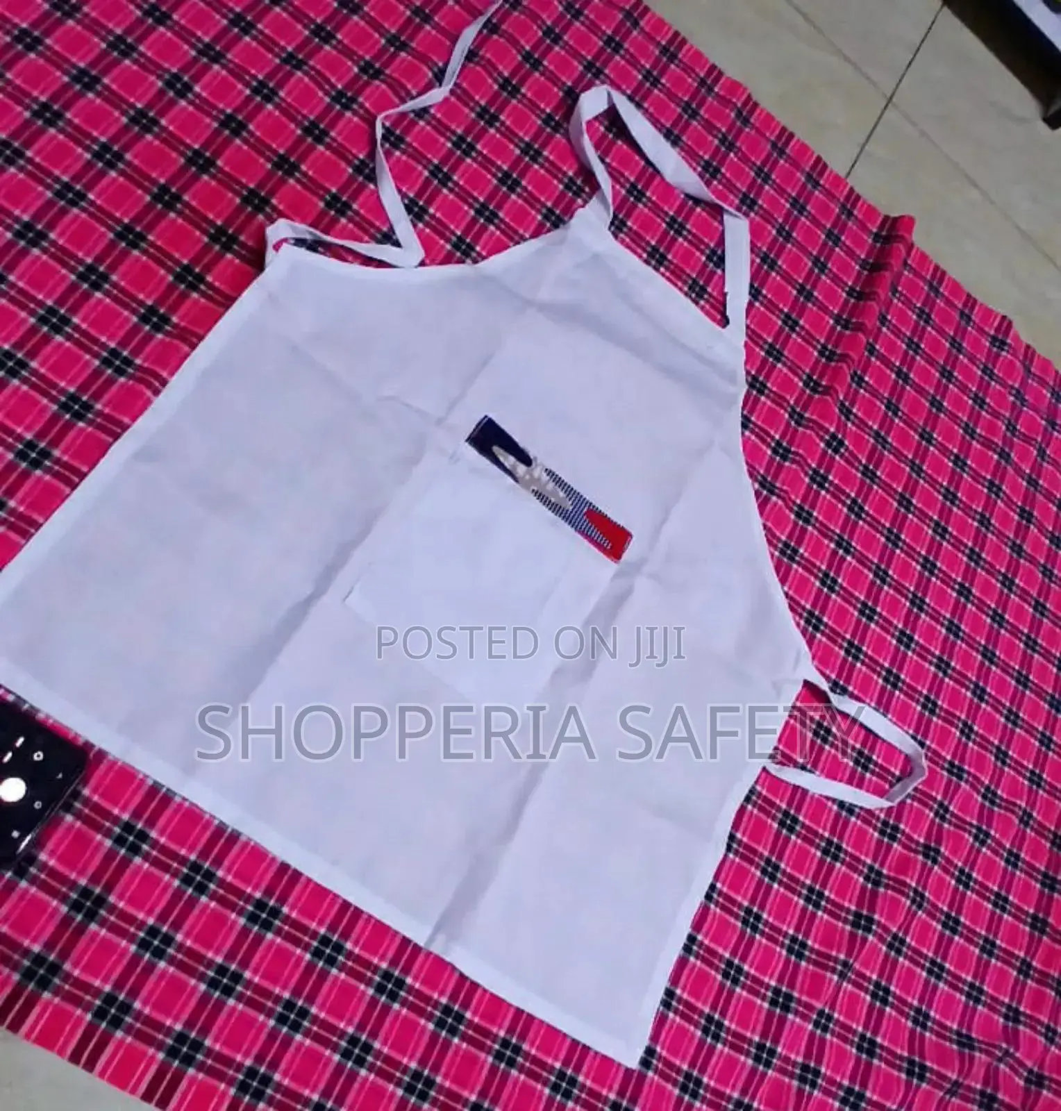 Kids Full Apron White Unisex