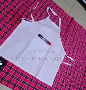Kids Full Apron White Unisex