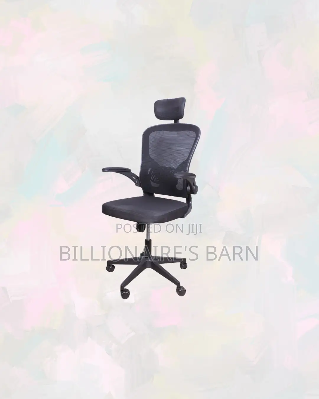 Practical Grey Ergonomic Office Chair With Headrest for Work From Home