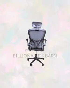 Practical Grey Ergonomic Office Chair With Headrest for Work From Home