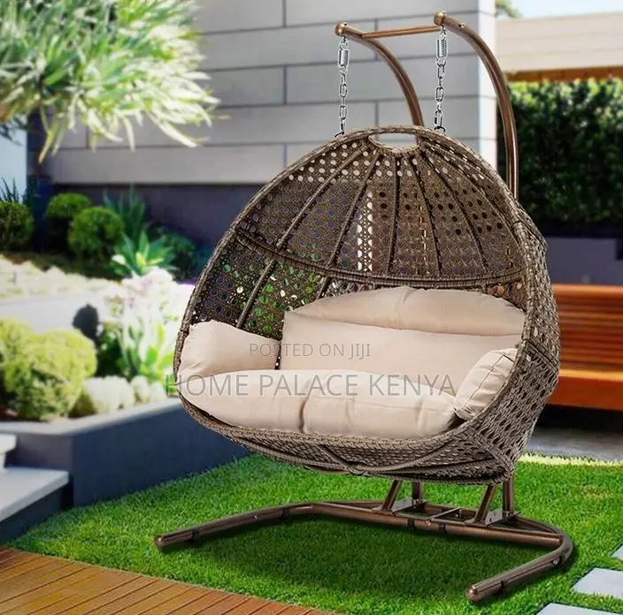 Swing Chair: Haven Double Seater Rattan Swing With Stand