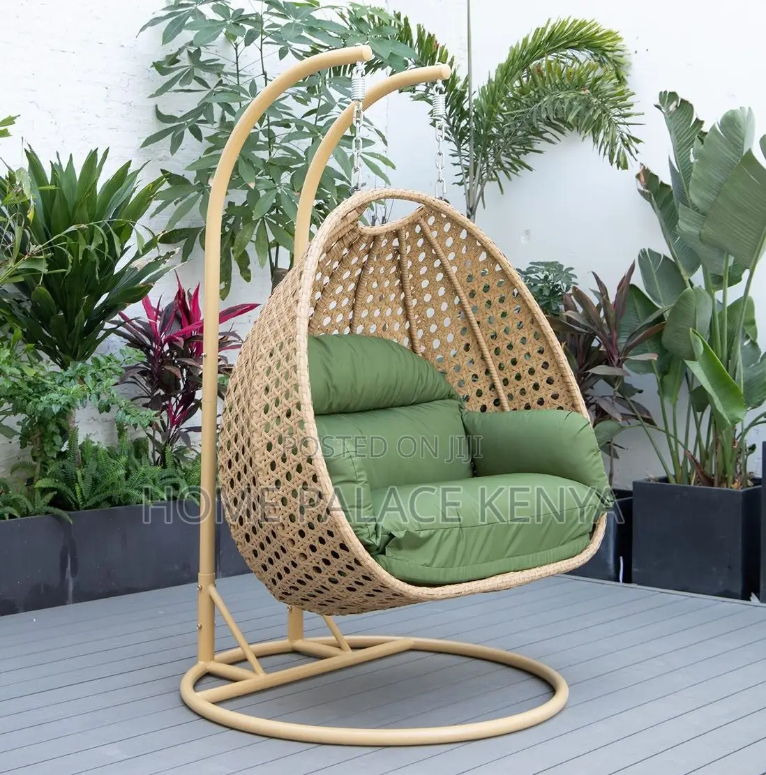 Swing Chair: Haven Double Seater Rattan Swing With Stand