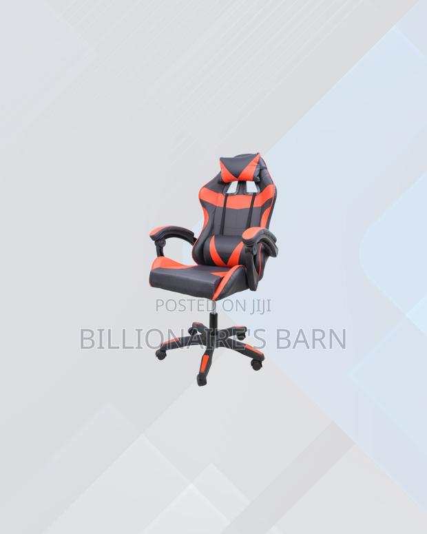 Practical Red Racing Gaming Chair Ergonomic Support for Work From Home - thumbnail 2