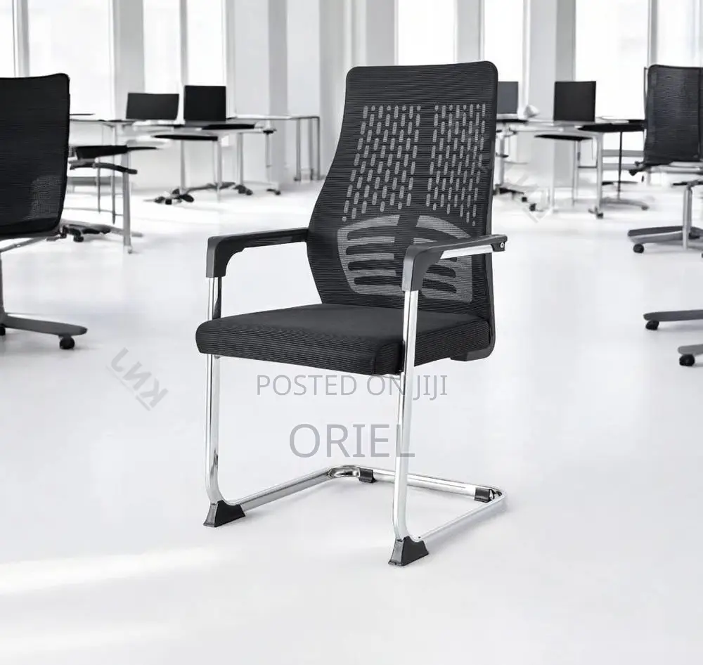 Office Chair : Mid-Back Sled Base Clerical Office Seat