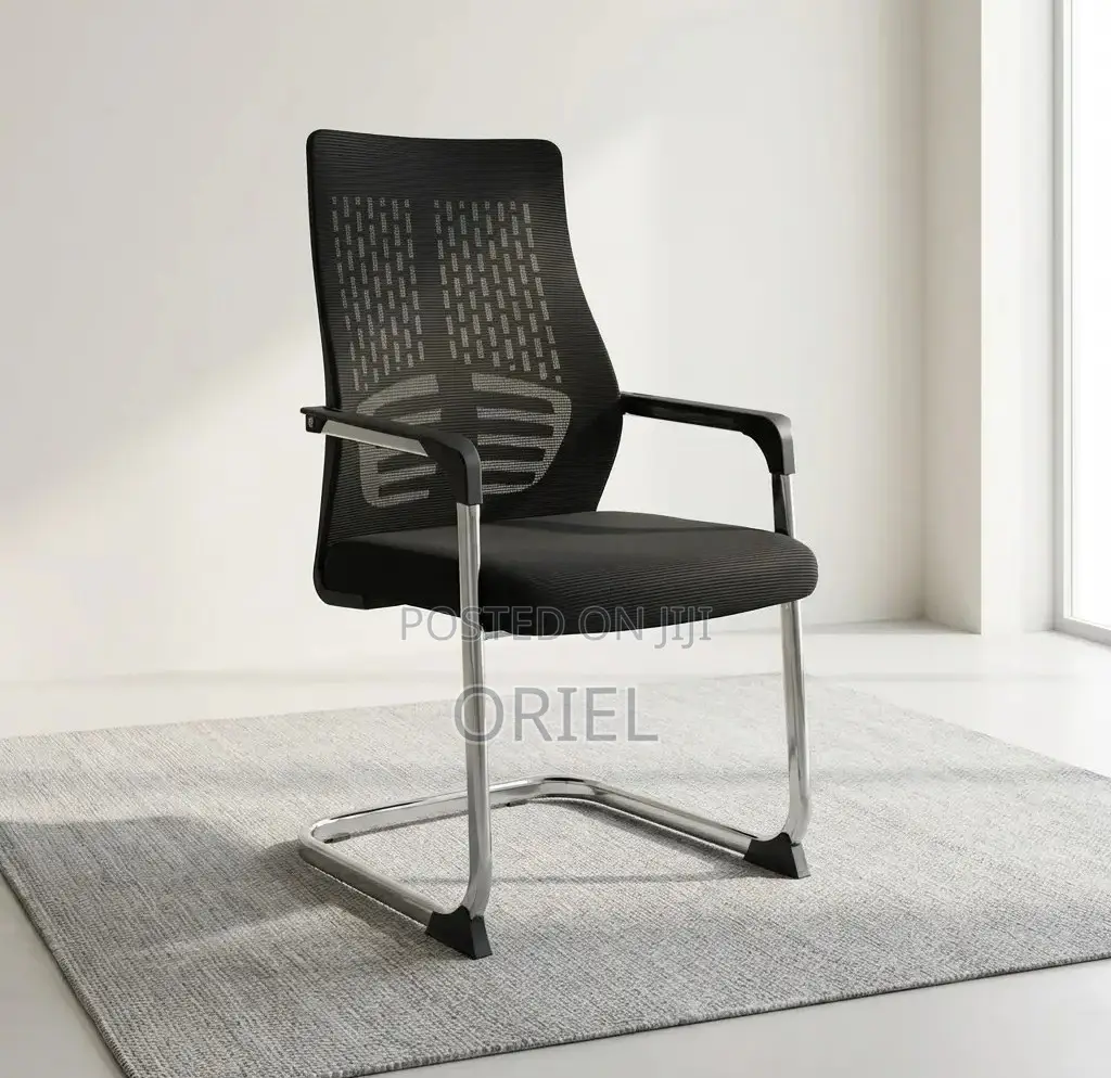 Office Chair : Mid-Back Sled Base Clerical Office Seat