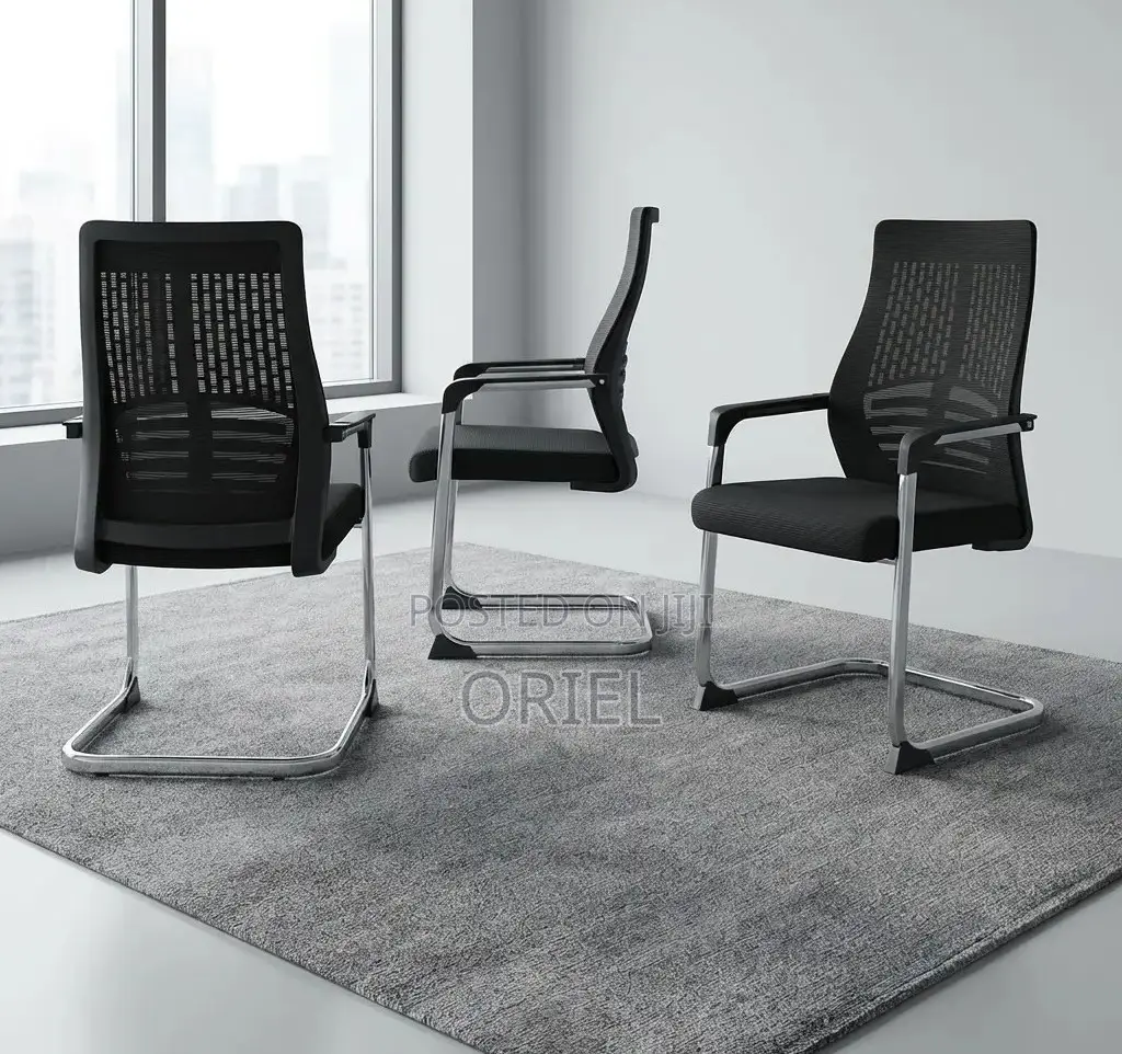 Office Chair : Mid-Back Sled Base Clerical Office Seat