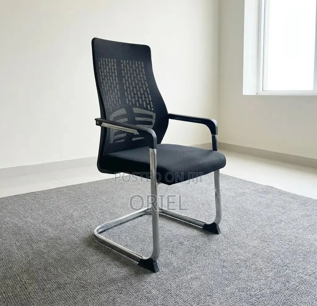 Office Chair : Mid-Back Sled Base Clerical Office Seat