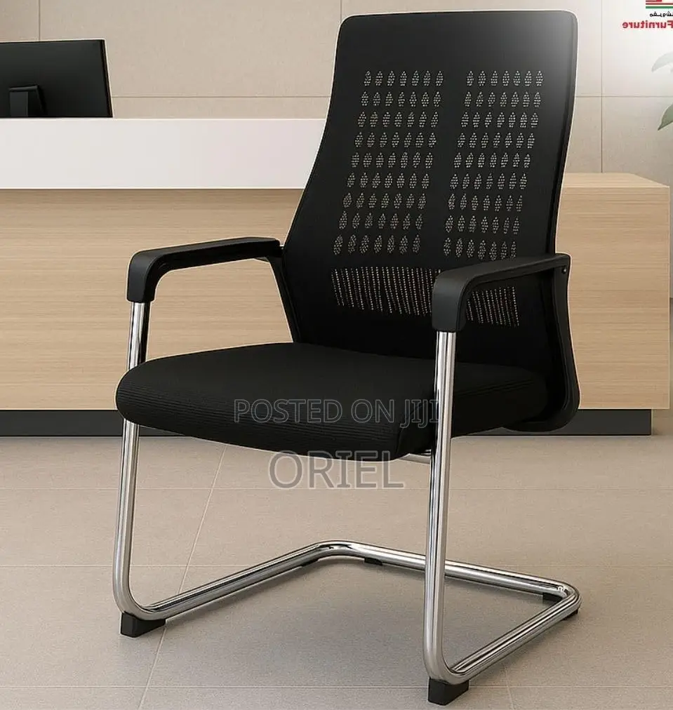 Office Chair : Mid-Back Sled Base Clerical Office Seat
