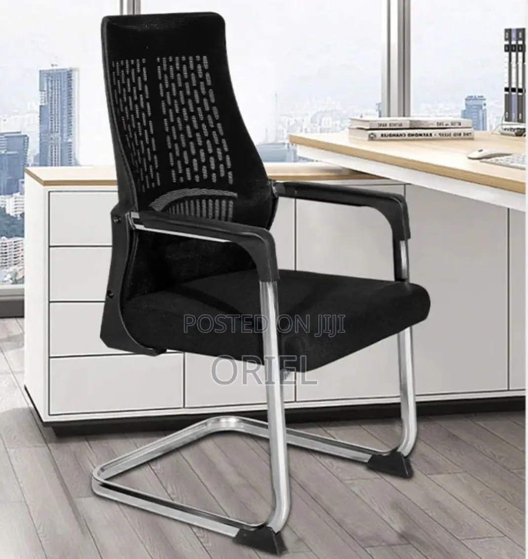 Office Chair : Mid-Back Sled Base Clerical Office Seat