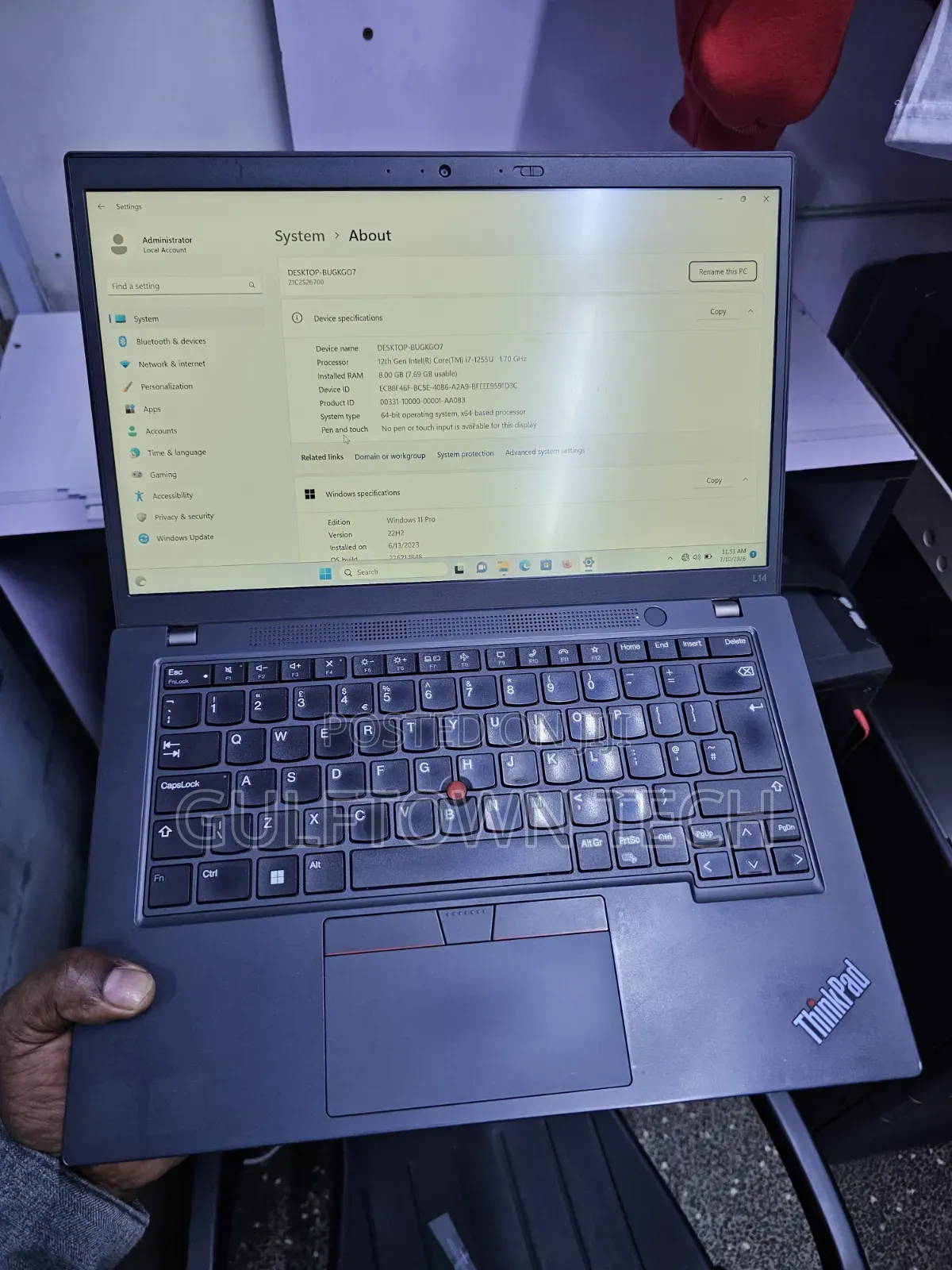Laptop Lenovo ThinkPad L14 8GB Intel Core i7 SSD 256GB