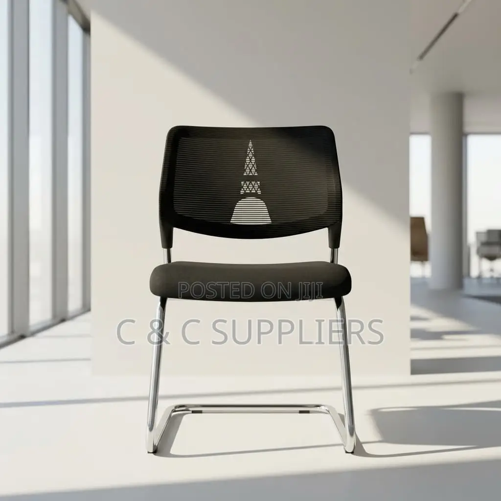 Chrome Base Mesh Reception Chair