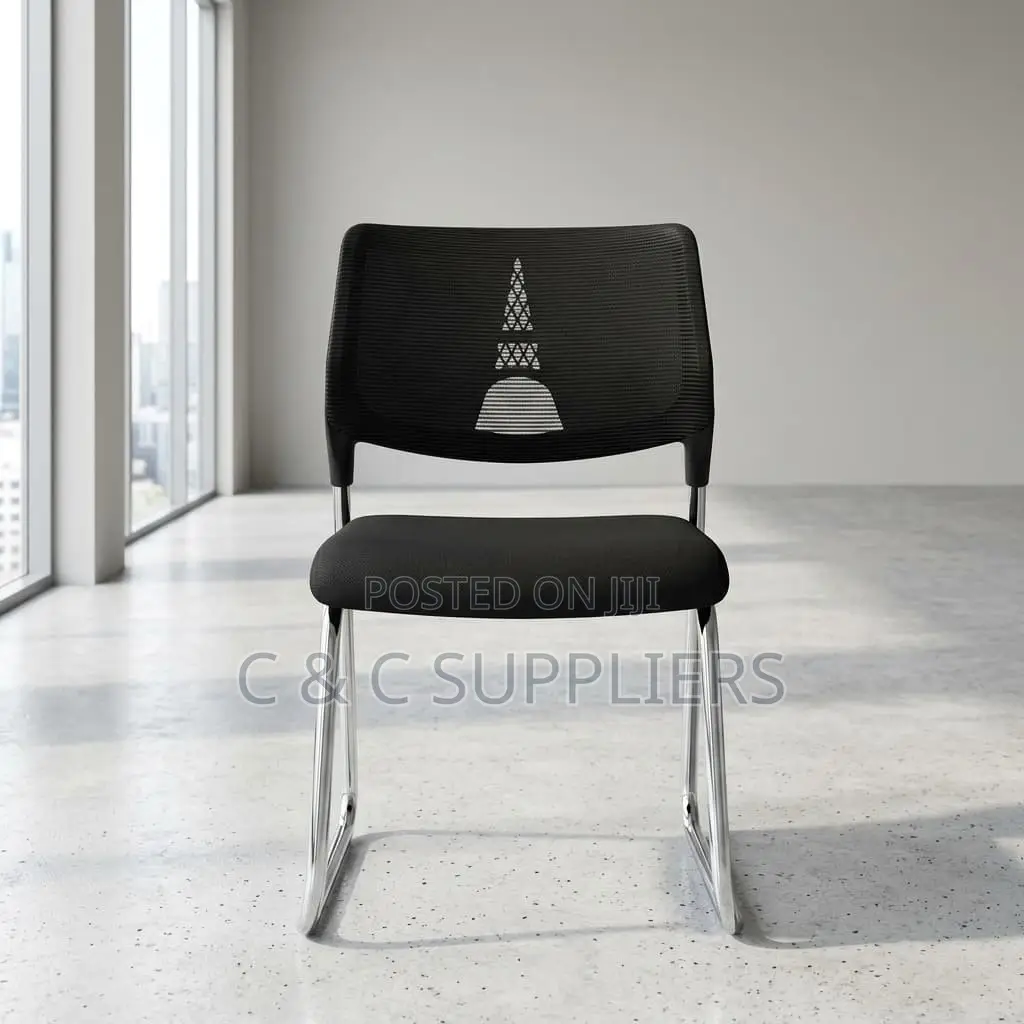 Chrome Base Mesh Reception Chair