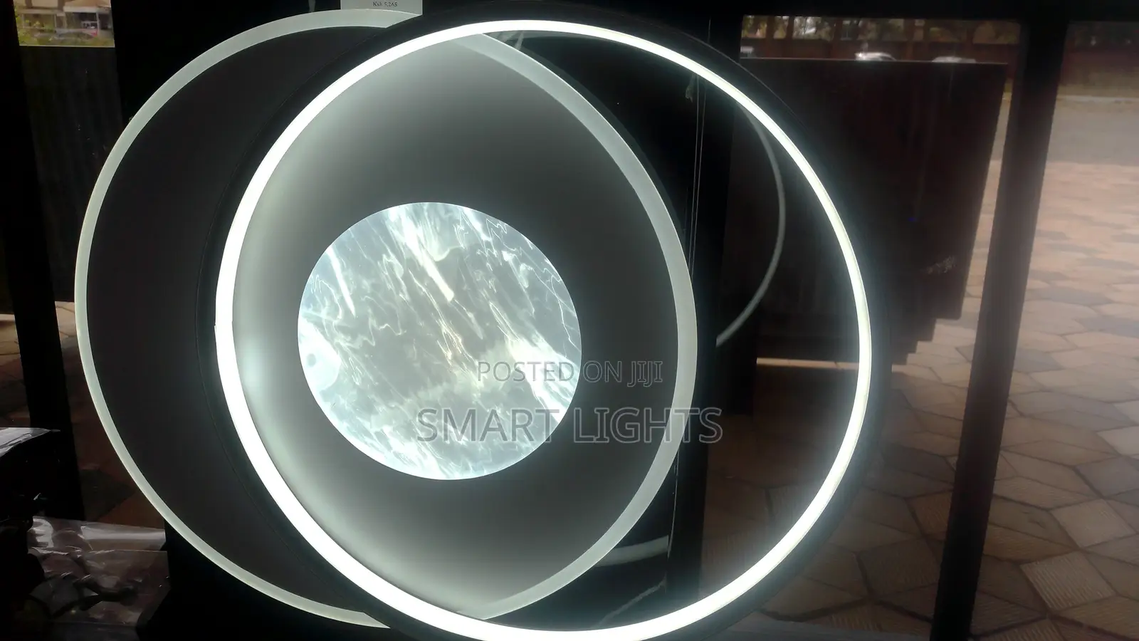 Modern Luxury Led Ring Chandelier With Marble Center- Warm White Ceili