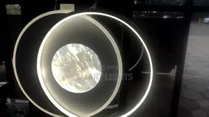 Modern Luxury Led Ring Chandelier With Marble Center- Warm White Ceili