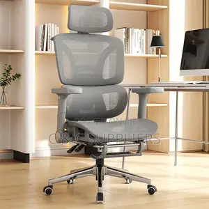 Swivel White Orthopedic Mesh Chair