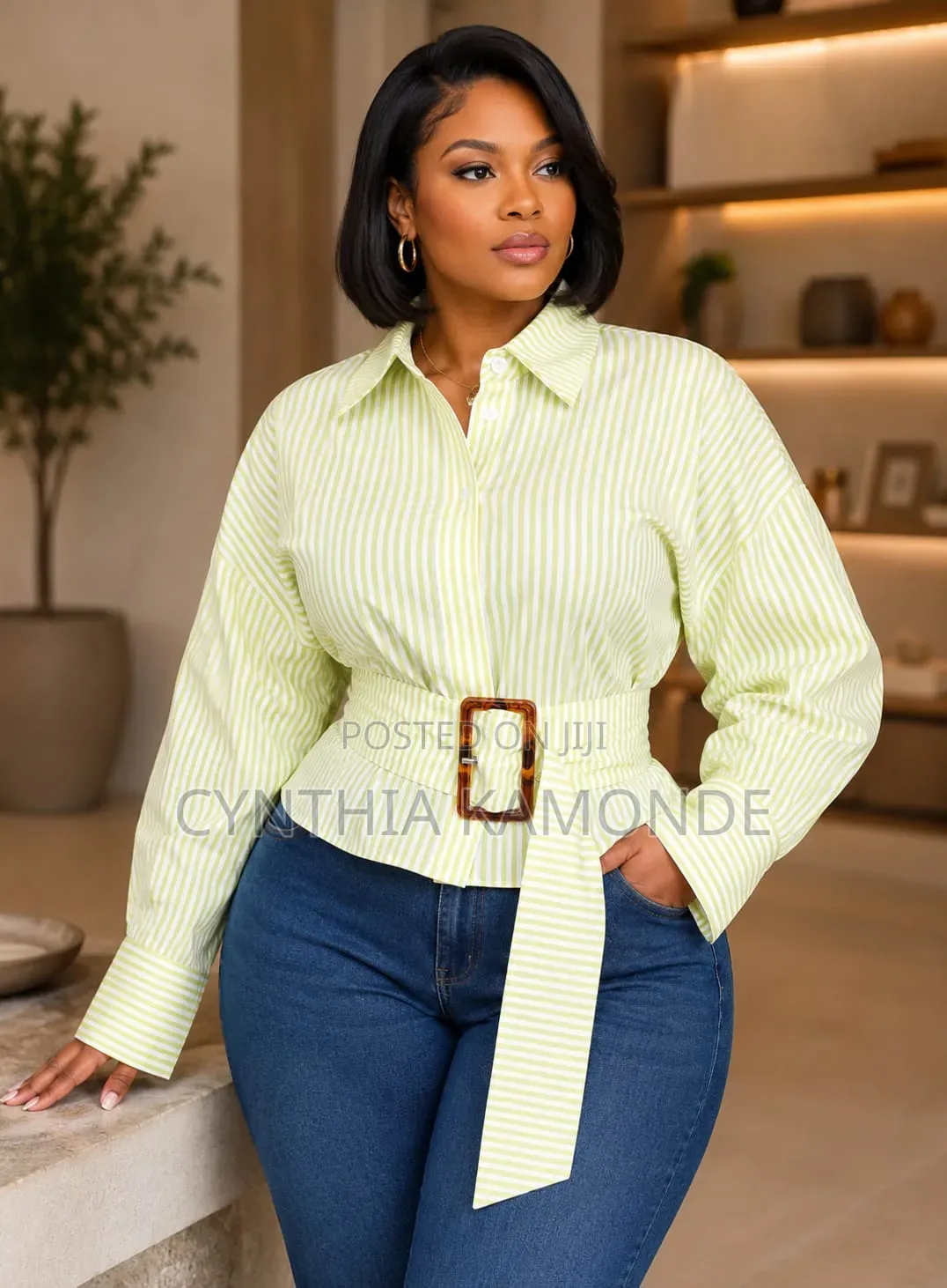 Premium Waist-Cinched Shirt