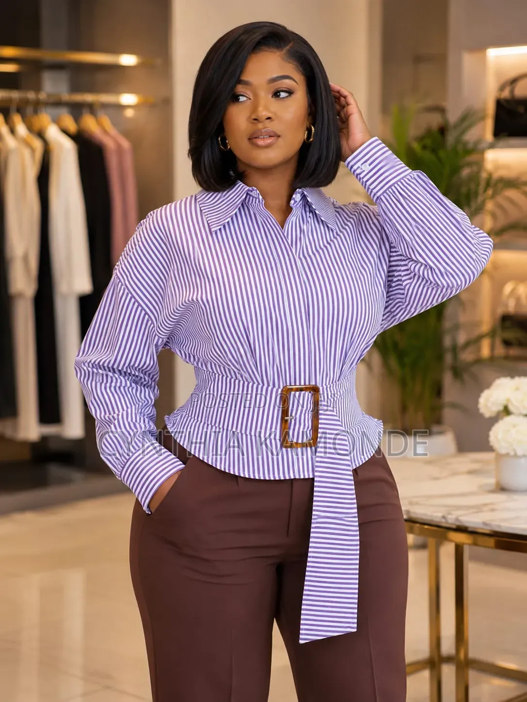 Premium Waist-Cinched Shirt