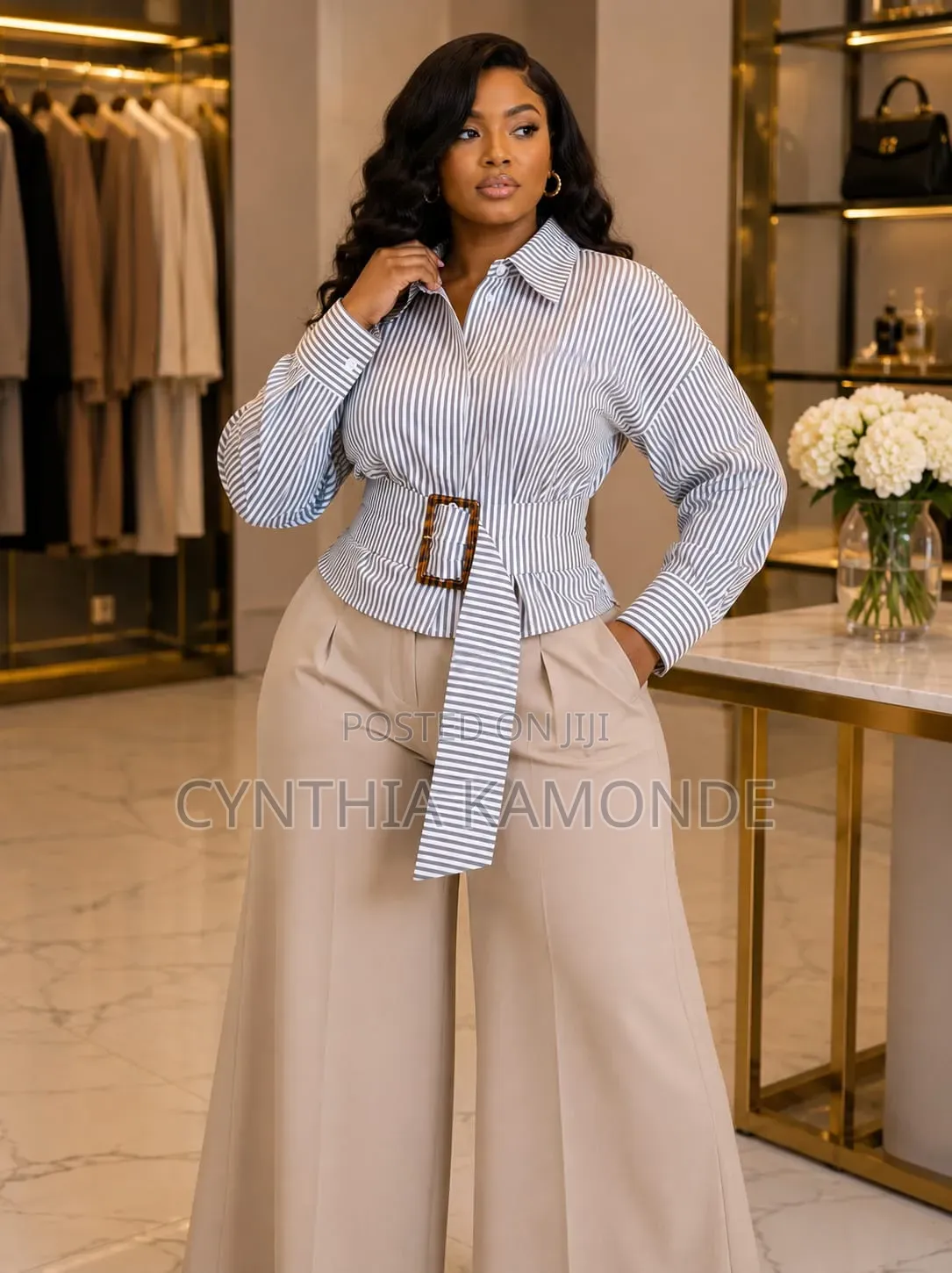 Premium Waist-Cinched Shirt