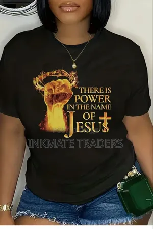 Black and Branded Round Neck T-Shirt With Your Logo Available