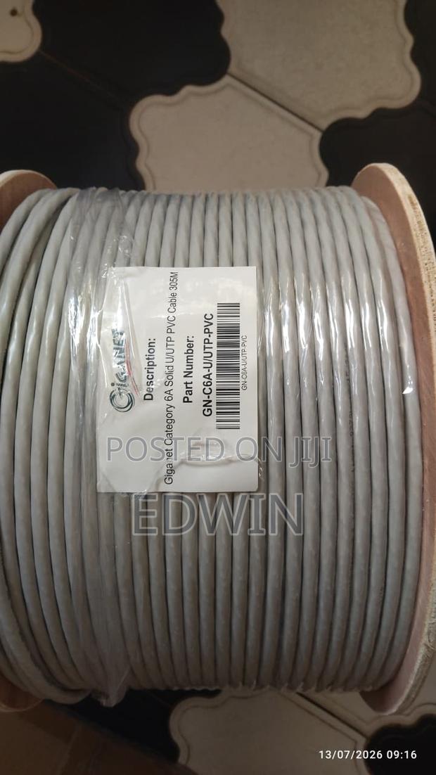 Giganet Category 6a Solid U/Utp PVC Cable