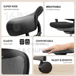 High Back Breathable Orthopedic Office Chair