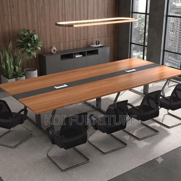 Boardroom Table; 2.4 Meter Boardroom Meeting Room Multi-Persontable - thumbnail 6
