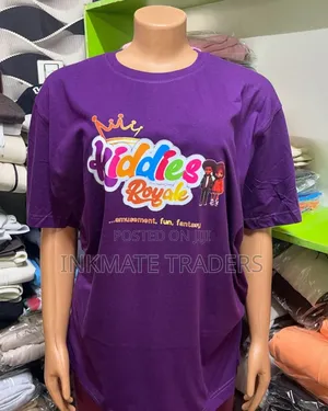 Round Neck Purple T-Shirt Branded