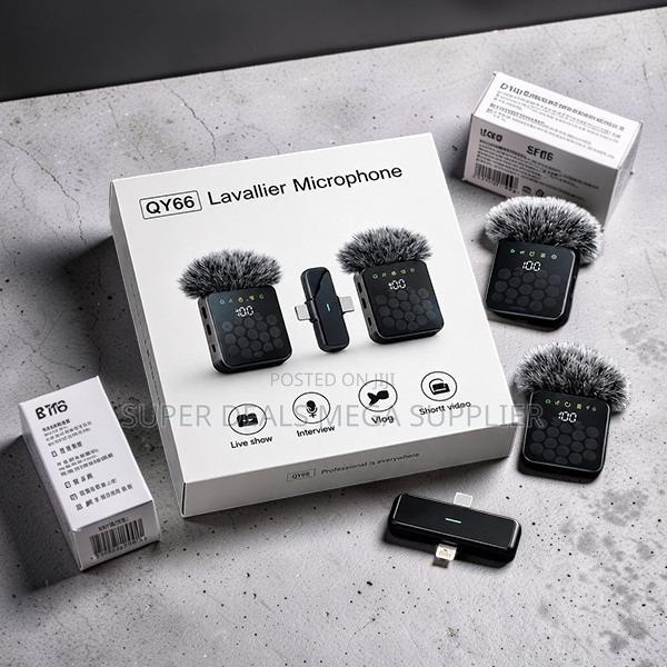 Noise-Canceling 3 in 1 Dual Mics Wireless Lavalier Microphone