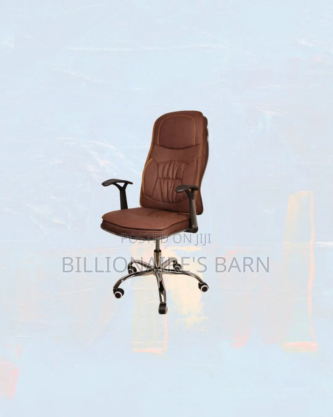 Ergonomic Executive Leather Chair High Back for Shared Office Use