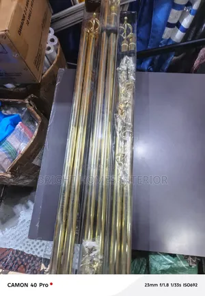 Gold Curtain Rods 2m and 3m Curtain Rods