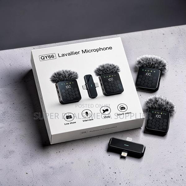 Video Recording 3 in 1 Dual Mics Wireless Lavalier Microphone