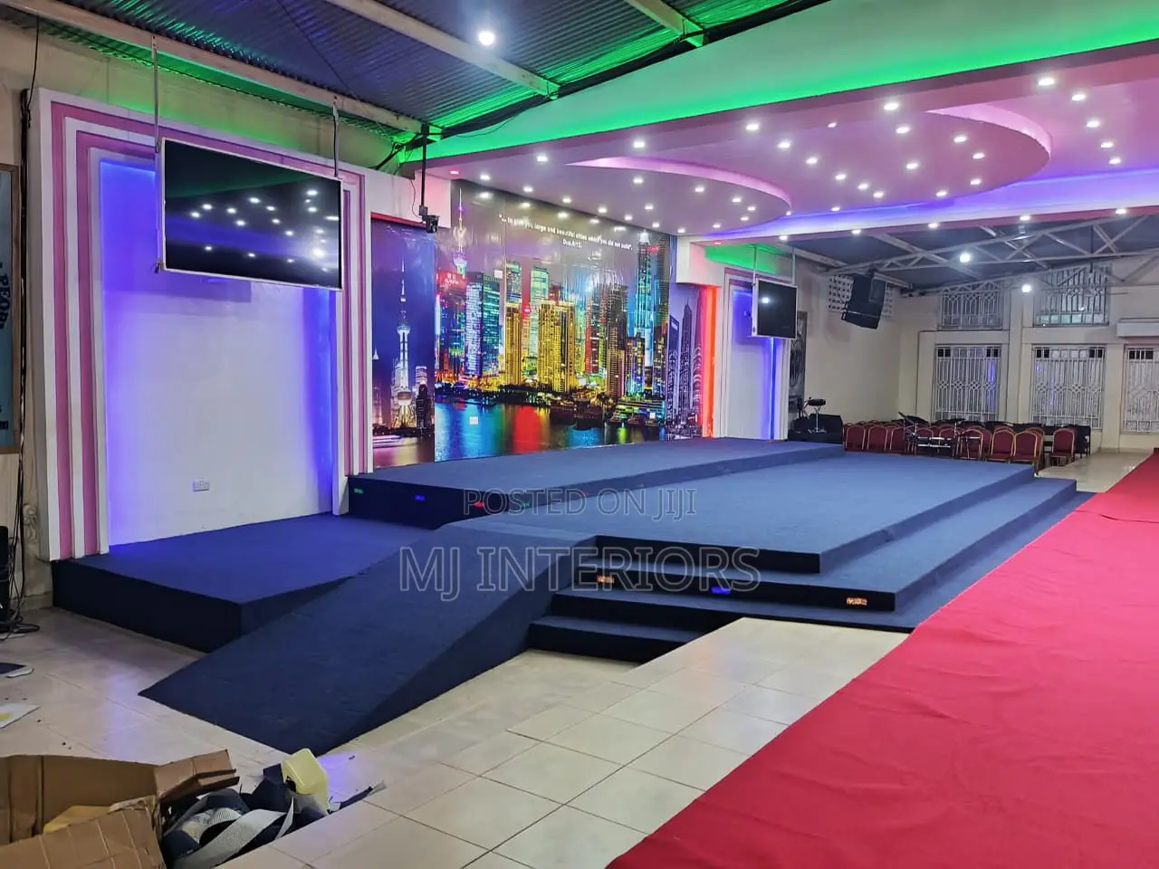 Premium Blue Wall to Wall Carpet With Installation