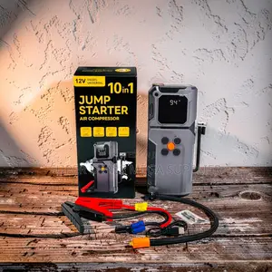 Emergency 10-in-1 Car Jump Starter Digital Air Compressor Inflator