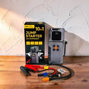 Powerful 10-in-1 Car Jump Starter Digital Air Compressor Inflator