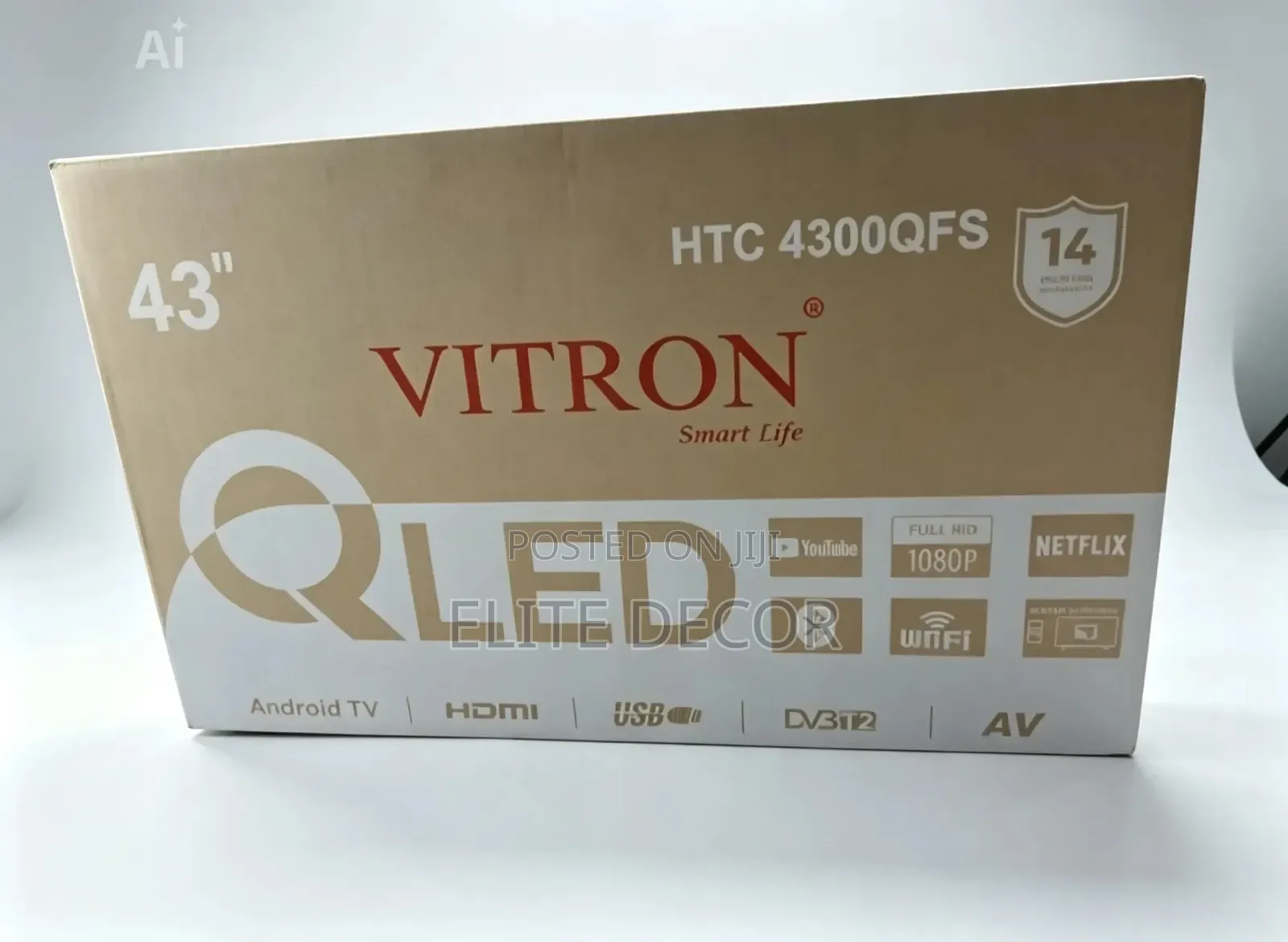 Vitron 43 Inch Qled Smart Android Tv Bluetooth | Wi-Fi | Full Hd