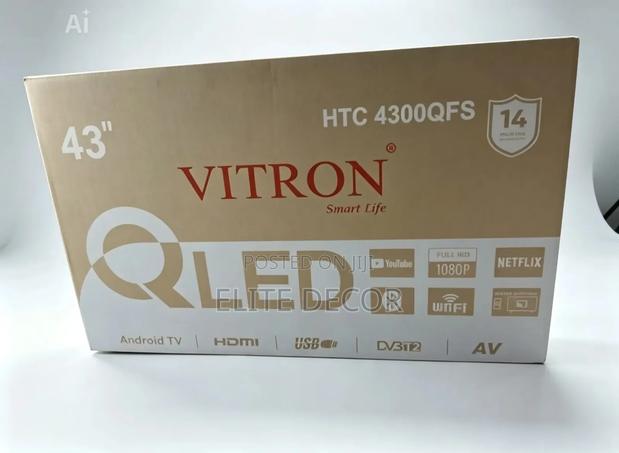 Vitron 43 Inch Qled Smart Android Tv Bluetooth | Wi-Fi | Full Hd