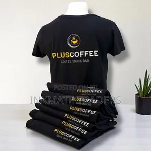Black and Branded Round Neck T-Shirt Available