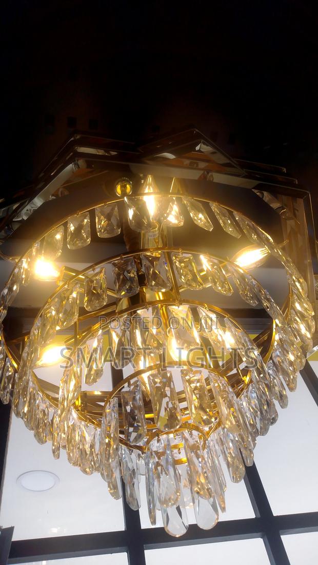 Luxury Gold Crystal Raindrop Chandelier Ceiling Light- Modern Light - thumbnail 2
