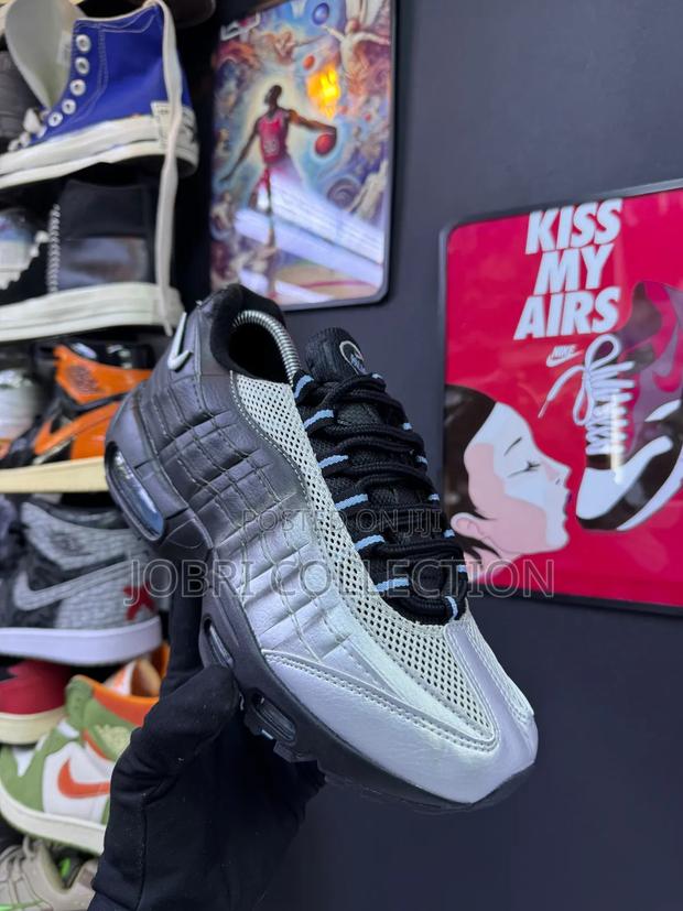 Palace X Nike Air Max 95 Big Bubble Metallic Silver Sneakers