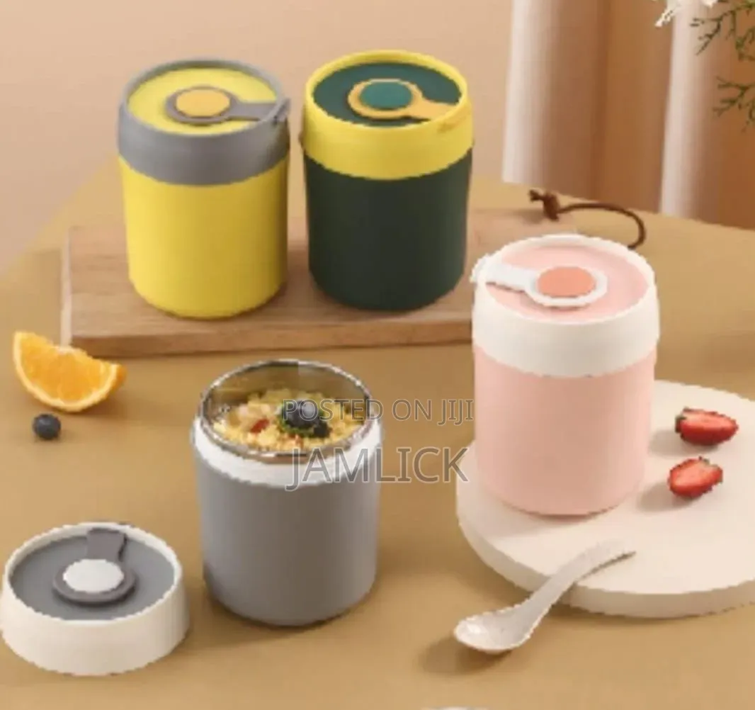 500ml Mini Portable Thermal Lunch Box With Spoon - Cv