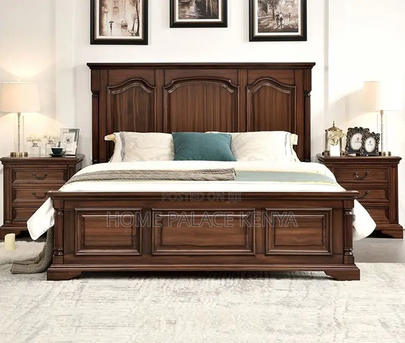 King Bed: Monarch Solid Mahogany Bed With Nightstands