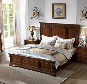 King Bed: Monarch Solid Mahogany Bed With Nightstands