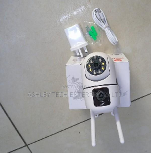 Wall Mounted Dual Lens Smart Home Baby Monitor Wifi Security Camera