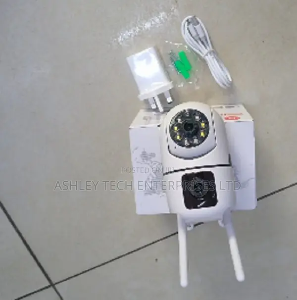 Wall Mounted Dual Lens Smart Home Baby Monitor Wifi Security Camera