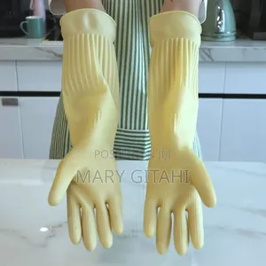 1 Pair Rubber Reusable Latex Household Hypoallergenic Cleaning Gloves*